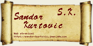 Šandor Kurtović vizit kartica